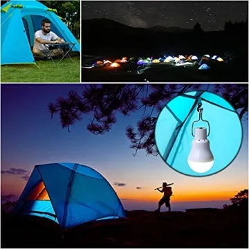 FLRONGSUN Solar Light Bulb Portable 350LM For Camping