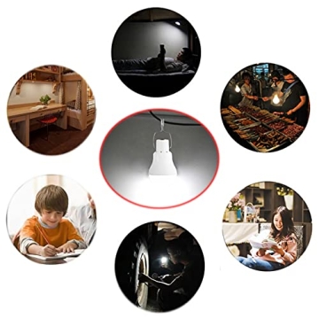 FLRONGSUN Solar Light Bulb Portable 350LM For Camping