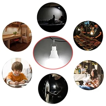 FLRONGSUN Solar Light Bulb Portable 350LM For Camping