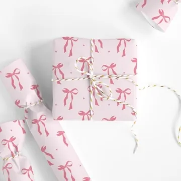 Cute Pink Bow Wrapping Paper for All Occasions