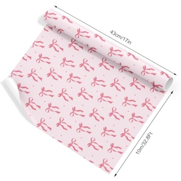 Cute Pink Bow Wrapping Paper for All Occasions