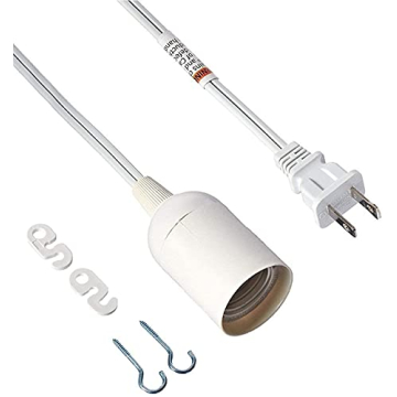 Simple Deluxe 360W 15ft Extension Lamp Cord for Lighting