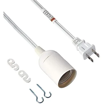 Simple Deluxe 360W 15ft Extension Lamp Cord for Lighting