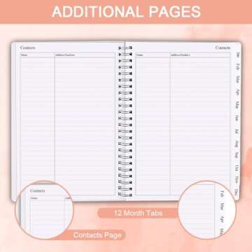 2025 Planner - Weekly & Monthly Organizer with Tabs
