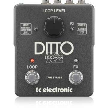 TC Electronic DITTO X2 LOOPER Highly Intuitive Looper Pedal with Dedicated Stop Button and Loop Effe...