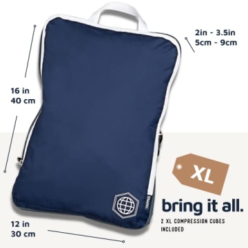 Large Compression Packing Cubes for Travel - 7 Piece Set