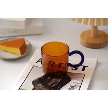 Stylish AryaElla 10oz Glass Coffee Mug for Every Beverage