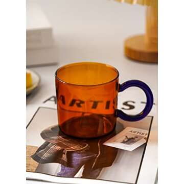 Stylish AryaElla 10oz Glass Coffee Mug for Every Beverage