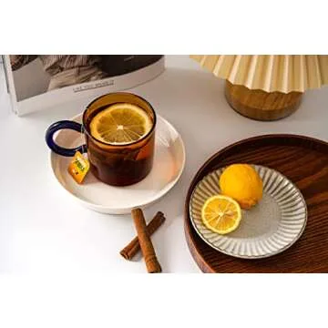 Stylish AryaElla 10oz Glass Coffee Mug for Every Beverage