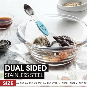 Magnetic Measuring Spoons Set of 8 - Perfect for Any Chef