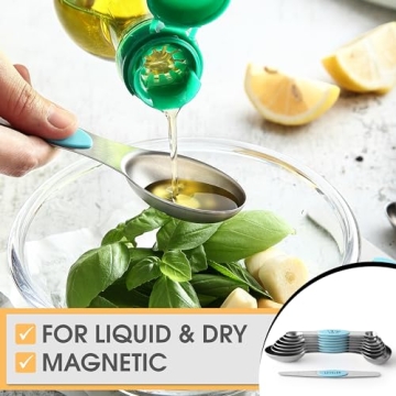 Magnetic Measuring Spoons Set of 8 - Perfect for Any Chef