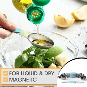 Magnetic Measuring Spoons Set of 8 - Perfect for Any Chef