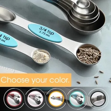 Magnetic Measuring Spoons Set of 8 - Perfect for Any Chef