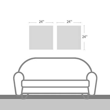 Goldfoilart Flower Wall Art Floral Decor Modern White Blooming Pictures with Gold Foil Paintings Framed Artwork for Living Room Bedroom Kitchen Decorations 24" x 24" x 2 Pcs