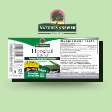 Nature's Answer Alcohol-Free Horsetail Herb Extract Supplement, 1-Fluid Ounce | Hair, Skin, & Nails ...