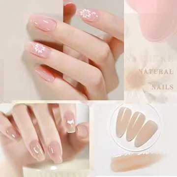 OPUIU 24 Jelly Gel Nail Polish Kit Pastel Nude Pink Translucent Gel Polish Set with Base Top Matte Top Coat Gift for Women Girls