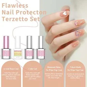 OPUIU 24 Jelly Gel Nail Polish Kit Pastel Nude Pink Translucent Gel Polish Set with Base Top Matte Top Coat Gift for Women Girls