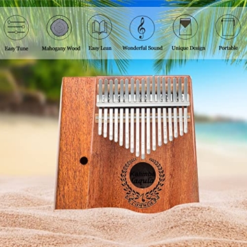 Kalimba 17 Keys Thumb Piano for Beginners and Adults