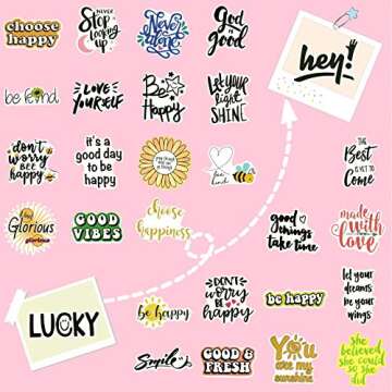 100pcs Motivational Stickers for Vision Board and Crafts