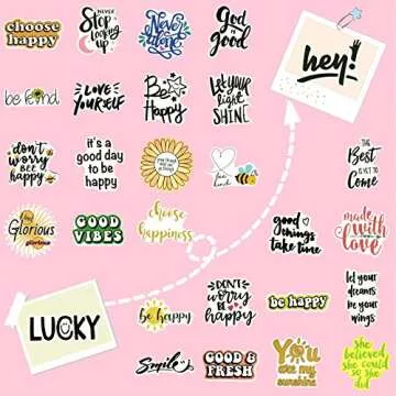 100pcs Motivational Stickers for Vision Board and Crafts