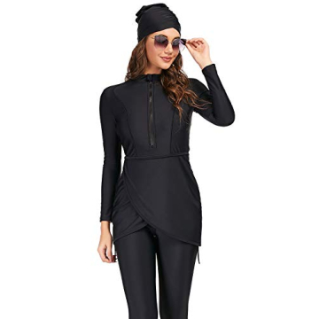 Seafanny Women's Muslim Swimwear Long Sleeve Burkini Modest Swimsuit