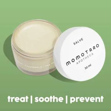MOMOTARO APOTHECA Vaginal Moisturizer, Organic Vulva Salve - Intimate Soothing Balm, Vulvovaginal Dryness, Odor, Itching, Burning, Redness, BV, Menopause Irritability - Hormone Free pH Balance - 1oz