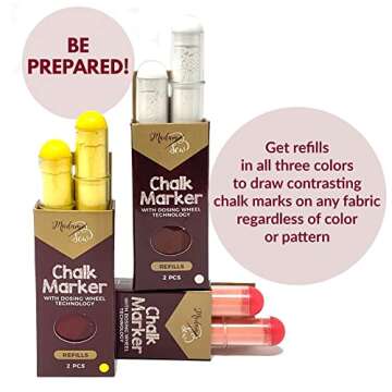 Madam Sew Fabric Chalk Markers for Precise Marking