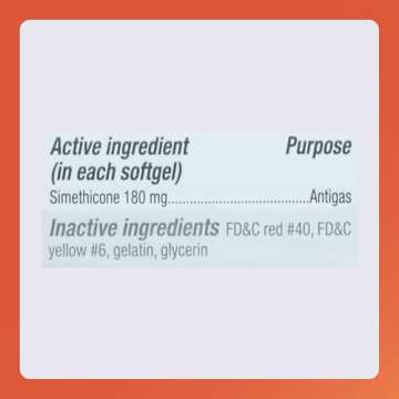 Rugby Ultra Strength Simethicone Gas Relief 180 mg - Maximum Gas Relief for Adults - Anti Flatulence, Bloating Aid, and Gas Fullness Reliever Pills - 60 Softgels (1 Pack)