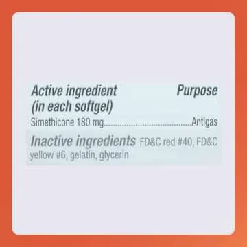 Rugby Ultra Strength Simethicone Gas Relief 180 mg - Maximum Gas Relief for Adults - Anti Flatulence, Bloating Aid, and Gas Fullness Reliever Pills - 60 Softgels (1 Pack)
