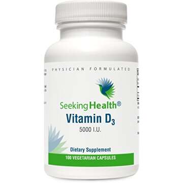 Seeking Health Vitamin D3, 5000 IU as Cholecalciferol, Supports Healthy Immune System and Mood, Bone...
