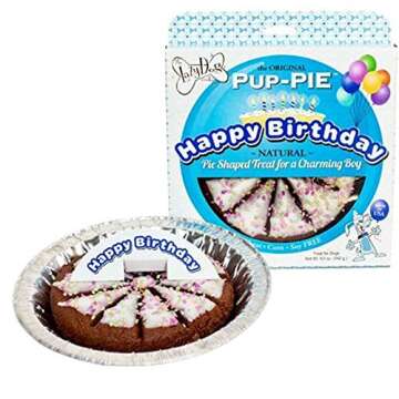 The Lazy Dog - Happy Birthday Pie Dog Treat for a Special Boy (5 oz). A Treat for Your Special Frien...
