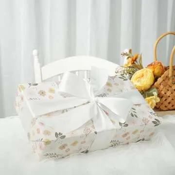 DINDOSAL White 2 Inch Double Face Satin Ribbon - 25Yards (75 Feet) - Wedding, Bridal Shower - White - Polyester - Classic - Celebratory Events