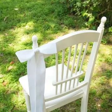 DINDOSAL White 2 Inch Double Face Satin Ribbon - 25Yards (75 Feet) - Wedding, Bridal Shower - White - Polyester - Classic - Celebratory Events