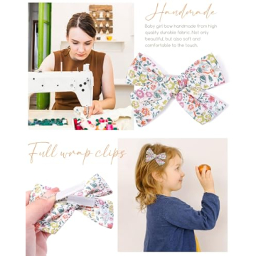 Shop Cute 20PCS Baby Girls Linen Hair Bows Clips