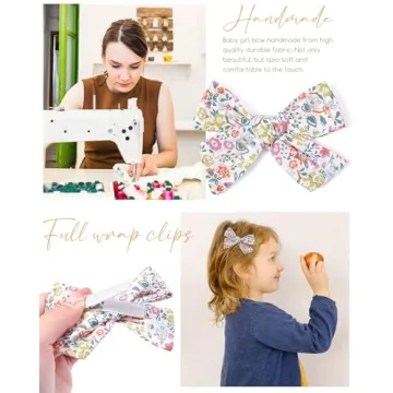 Shop Cute 20PCS Baby Girls Linen Hair Bows Clips