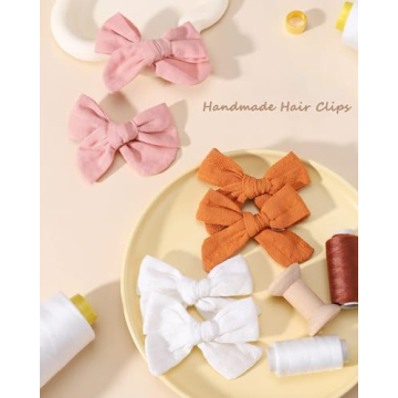 Shop Cute 20PCS Baby Girls Linen Hair Bows Clips