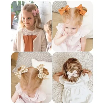 Shop Cute 20PCS Baby Girls Linen Hair Bows Clips
