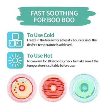 NEWGO Kids Ice Pack for Boo Boo, 3 Pack Gel Ice Pack Toddler Ice Pack for Children Kids Injuries, Pain Relief, Bruises, Swelling, Wisdom Teeth - 4.52" x 4.52"