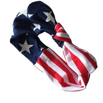 Qin.Orianna Toddler American Flag Romper & Headband