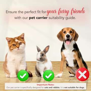 Smiling Paws Airline Approved Pet Carrier - Perfect Travel Solution