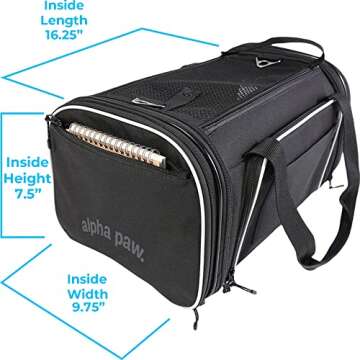 Smiling Paws Airline Approved Pet Carrier - Perfect Travel Solution