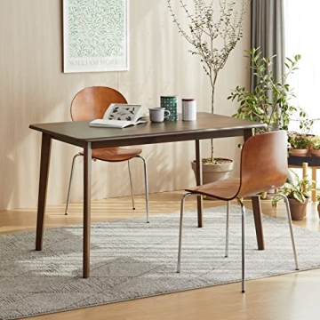 Livinia Canberra 47.2" Rectangular Wooden Dining Table in Mid Century Modern Design