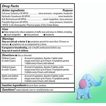 Natural Kids Stuffy Nose & Sinus Relief Tablets - Hyland's