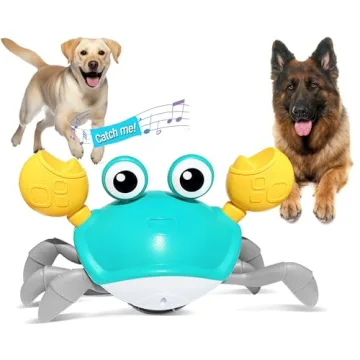 HONGID Crawling Crab Dog Toy with Music & Lights - Interactive Pet Fun