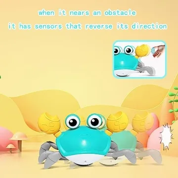 Interactive Crawling Crab Dog Toy with Music & Lights