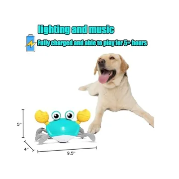 Interactive Crawling Crab Dog Toy with Music & Lights