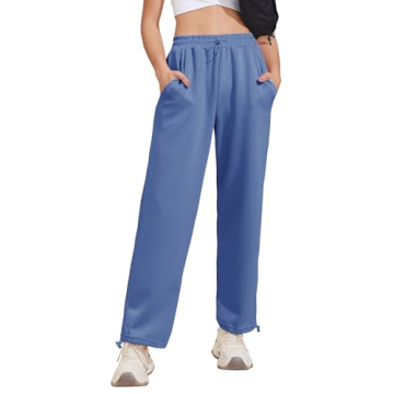 PINSPARK Women's High Waisted Ultra Soft Joggers Running Sweatpants Casual Lounge Pants with Pockets...