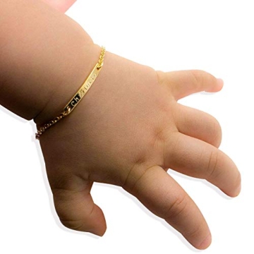 Custom 16k Gold Plated Baby Name Bracelet Gift