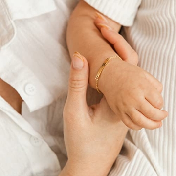 Custom 16k Gold Plated Baby Name Bracelet Gift