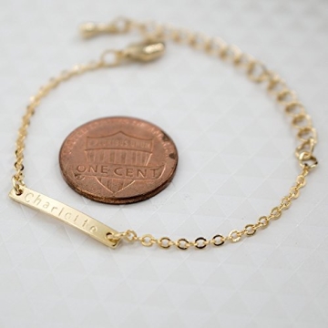 Custom 16k Gold Plated Baby Name Bracelet Gift